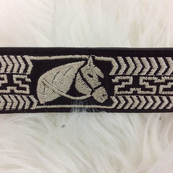 Mexican Leather Belt Western Silver Tone Horseshoe - Picture 6 of 8